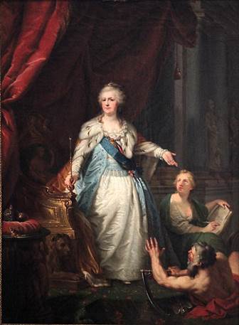 Catherine II by J.B.Lampi (1792-3, Chateau Vizille)