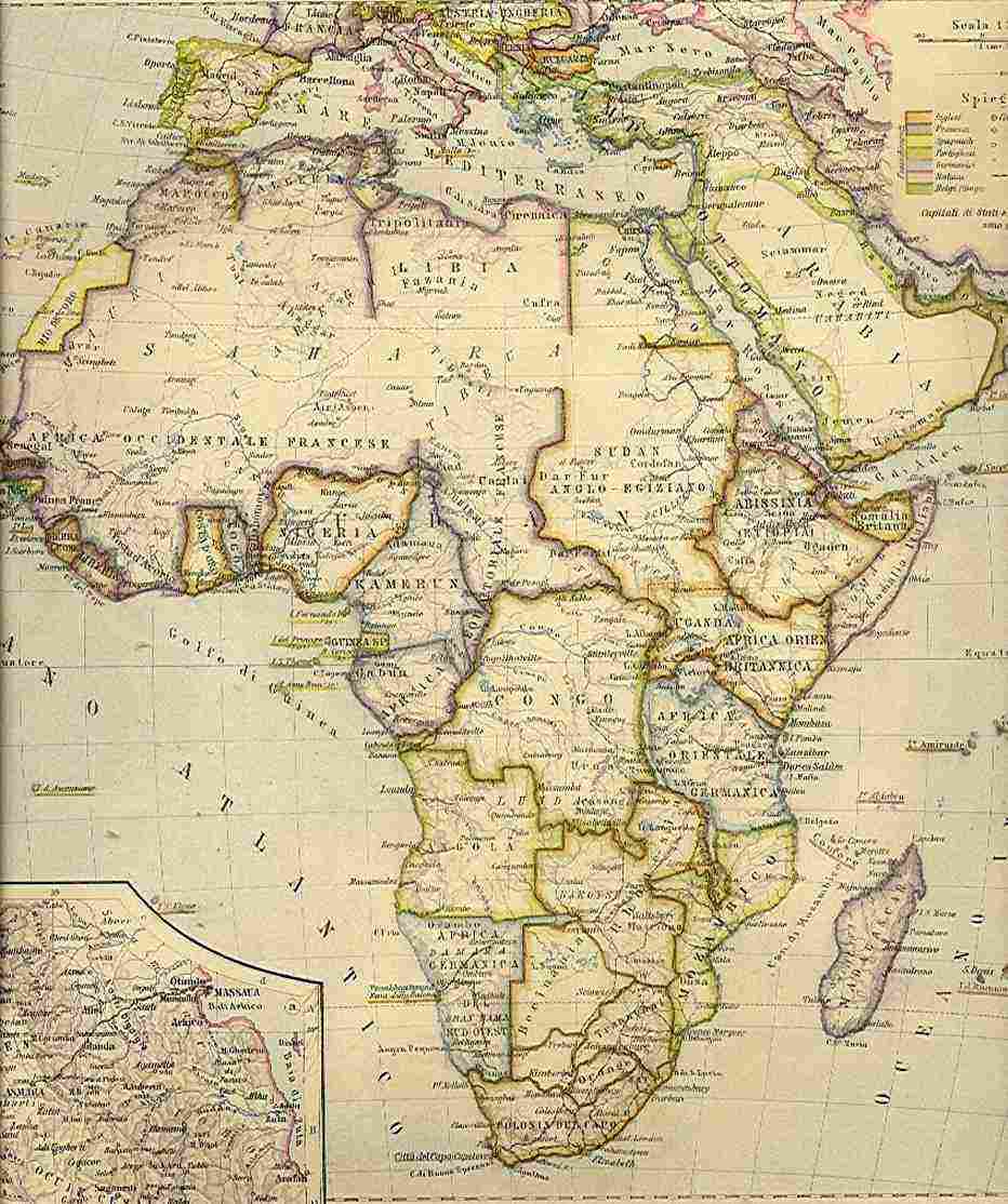 Carta delle colonie in Africa e dell' Imp. Ottomano