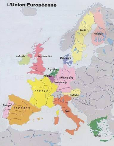 Carta dell' Europa (Stati membri dell' U.E.)