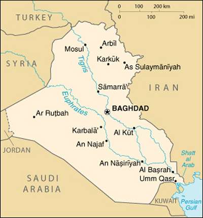 Carta geopolitica dell'Iraq